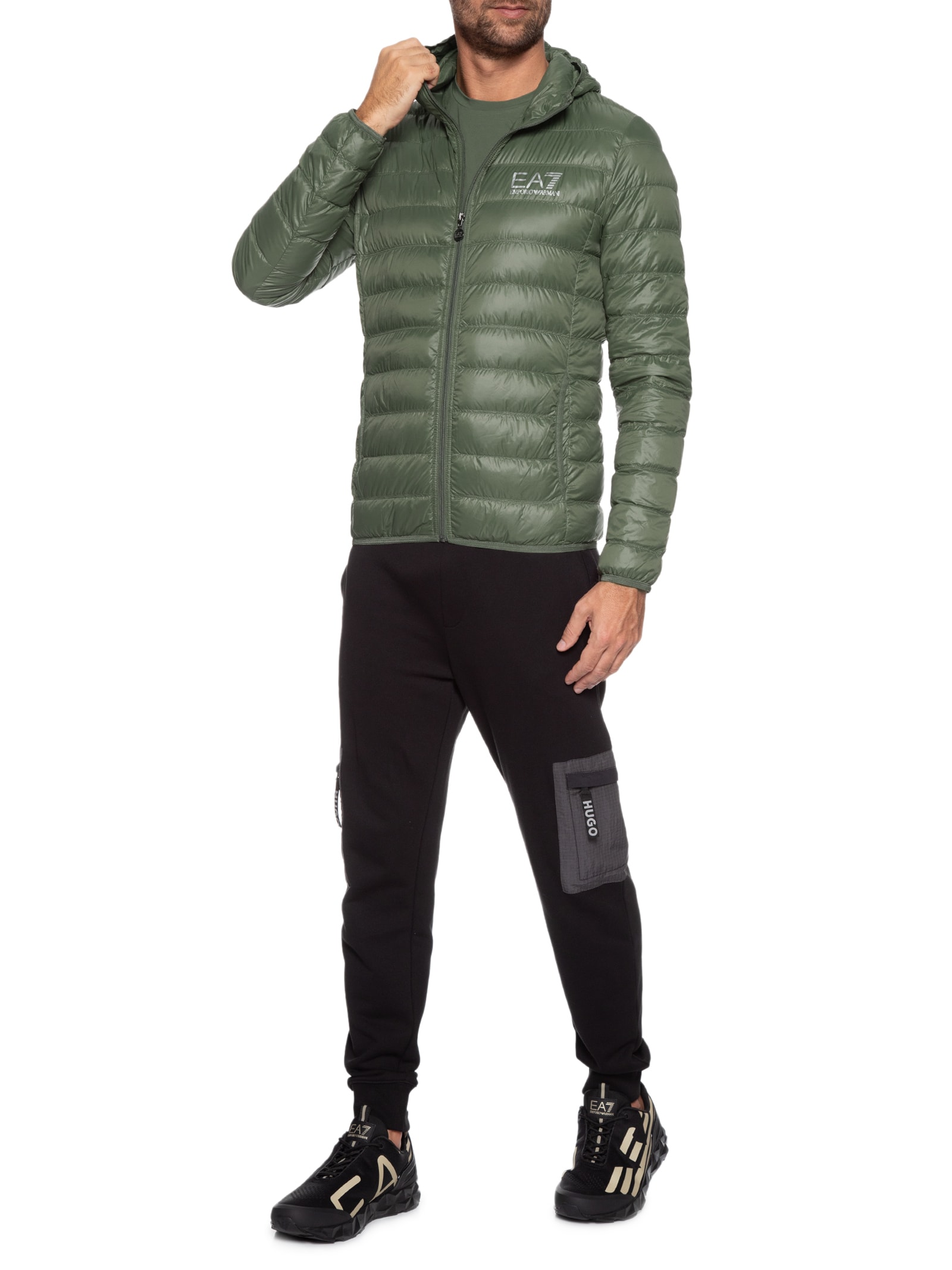 Ea7 Emporio Armani - Jaqueta Masculina Puffer - Verde