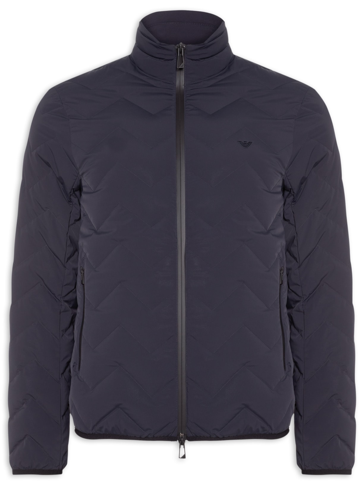 Jaqueta Masculina Puffer Water Repellent Chevron – Azul Emporio Armani