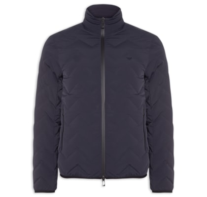 Jaqueta Masculina Puffer Water Repellent Chevron – Azul