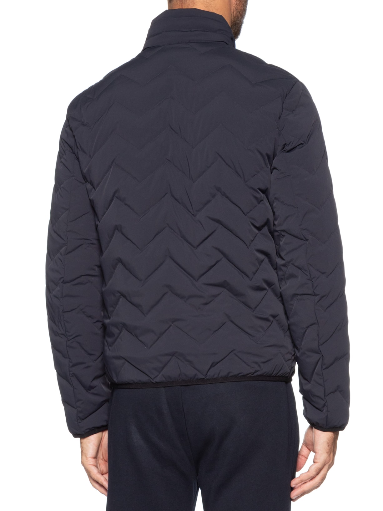 Jaqueta Masculina Puffer Water Repellent Chevron – Azul Emporio Armani