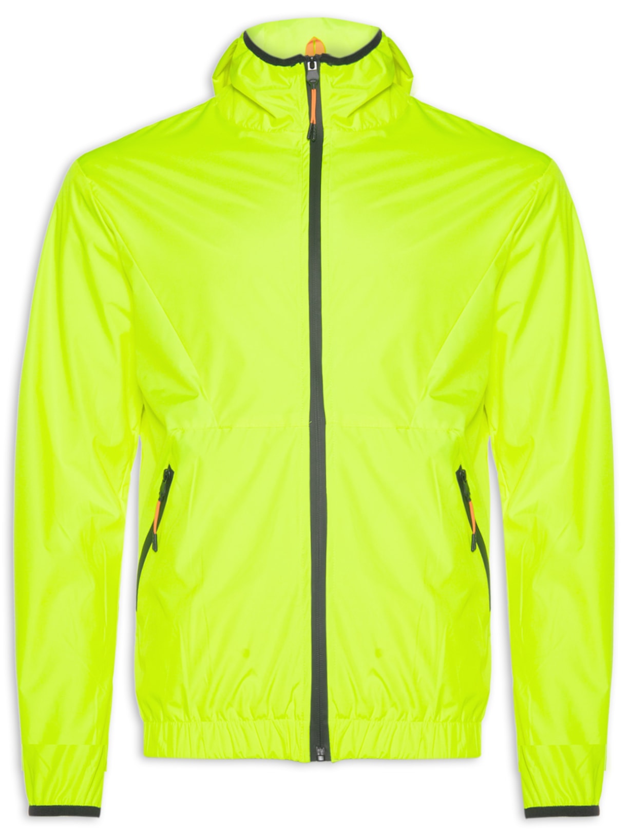 Jaqueta Masculina Quebra Vento Recorte Lisa - Amarelo