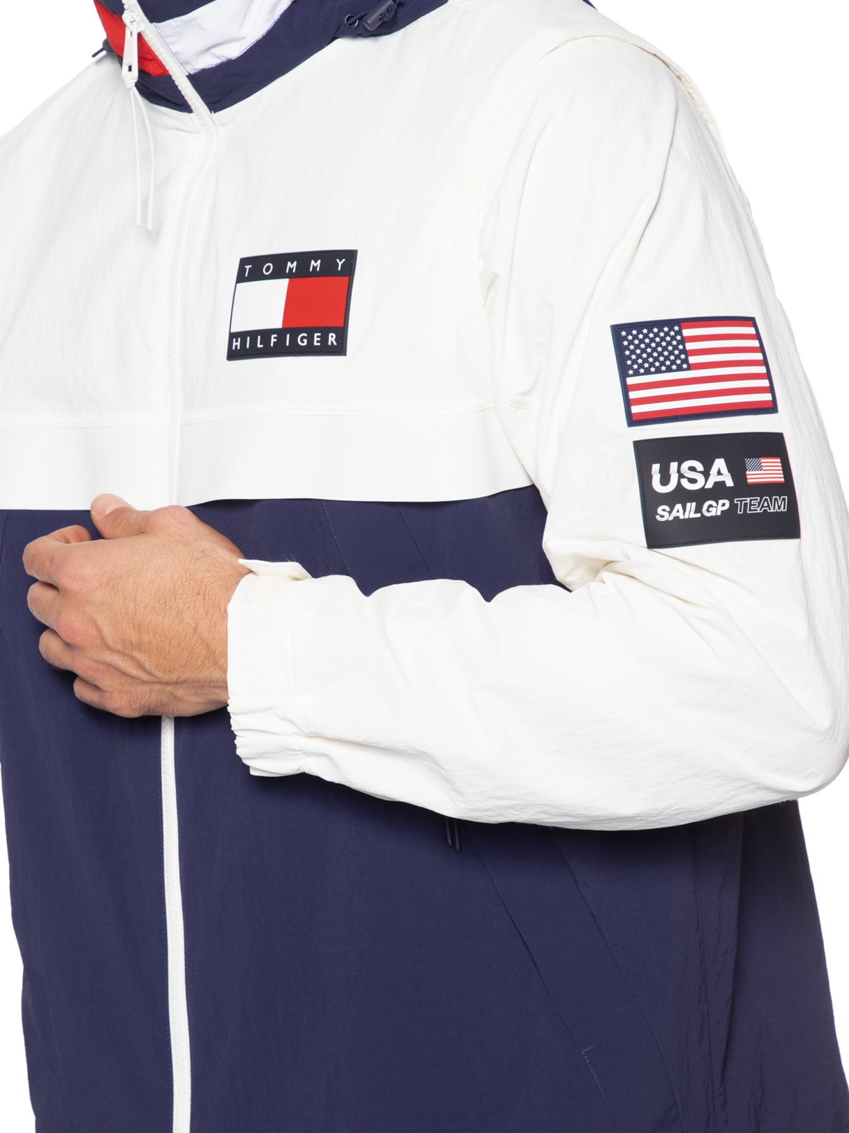 Jaqueta Masculina Regatta Us Sailgp Colorblock Branco Tommy Hilfiger
