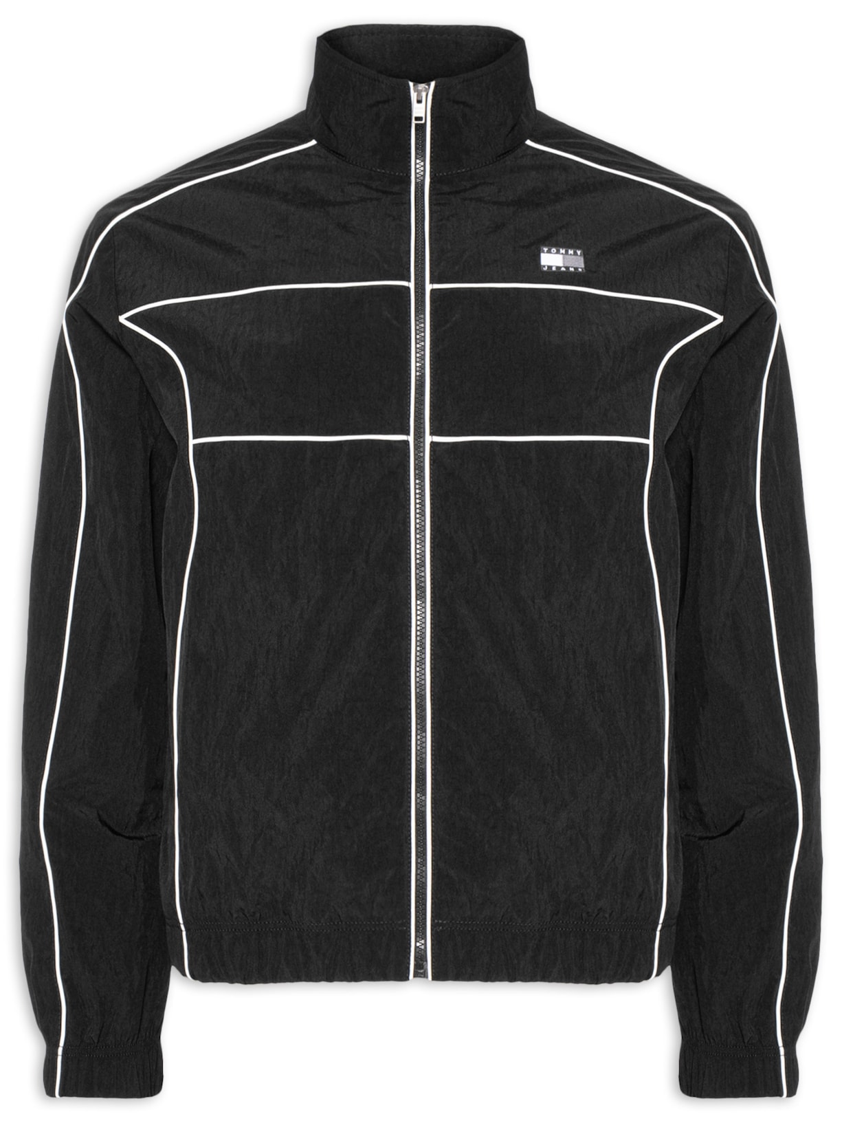Jaqueta Masculina Regular Fit Detalhe Flag Viés Preto Tommy Jeans