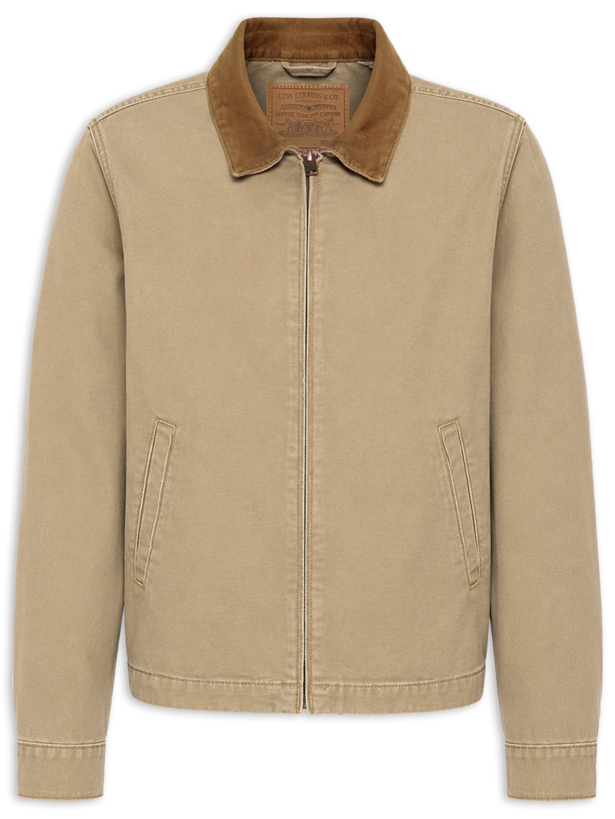 Jaqueta Masculina Relaxed Fit Castro Full Zip Bege Levi's