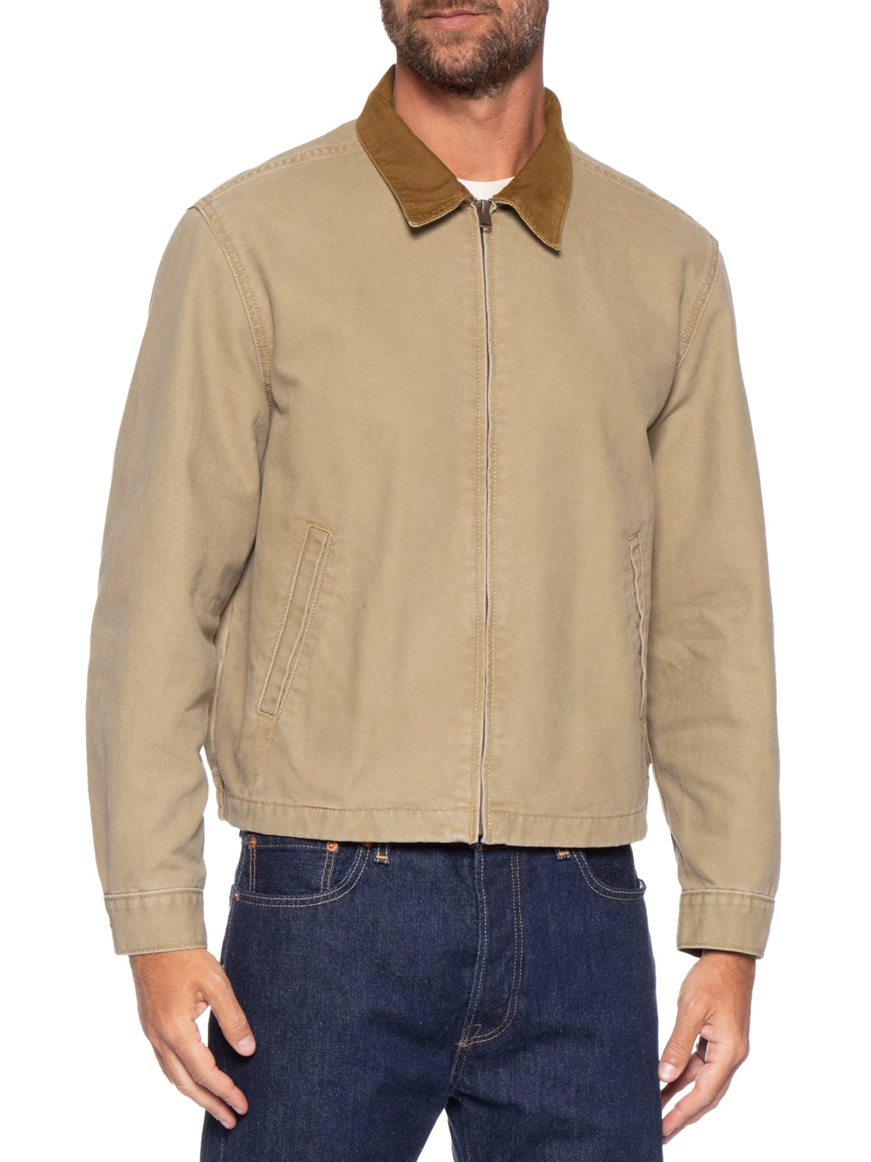 Jaqueta Masculina Relaxed Fit Castro Full Zip Bege Levi's