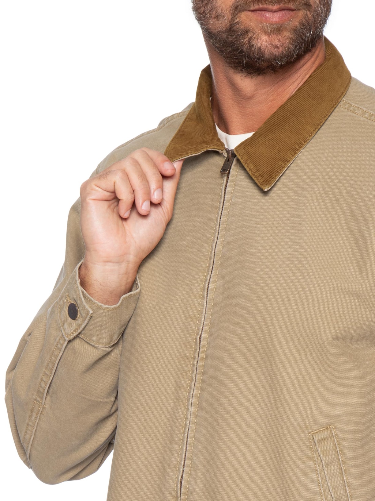 Jaqueta Masculina Relaxed Fit Castro Full Zip Bege Levi's