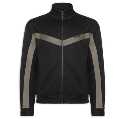 Jaqueta Masculina Relaxed- Fit Chevron Tape Darti - Preto