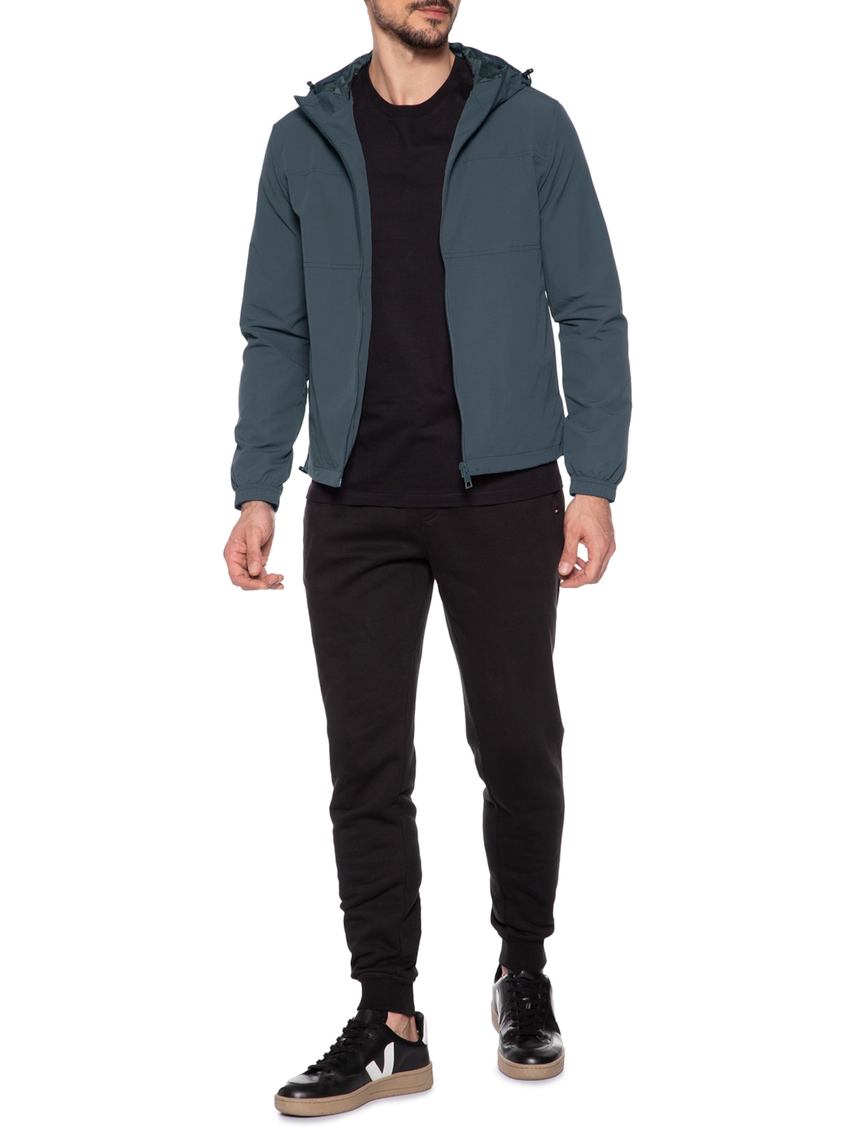 Jaqueta Masculina Ripstop Casual Cinza  '2 Essential