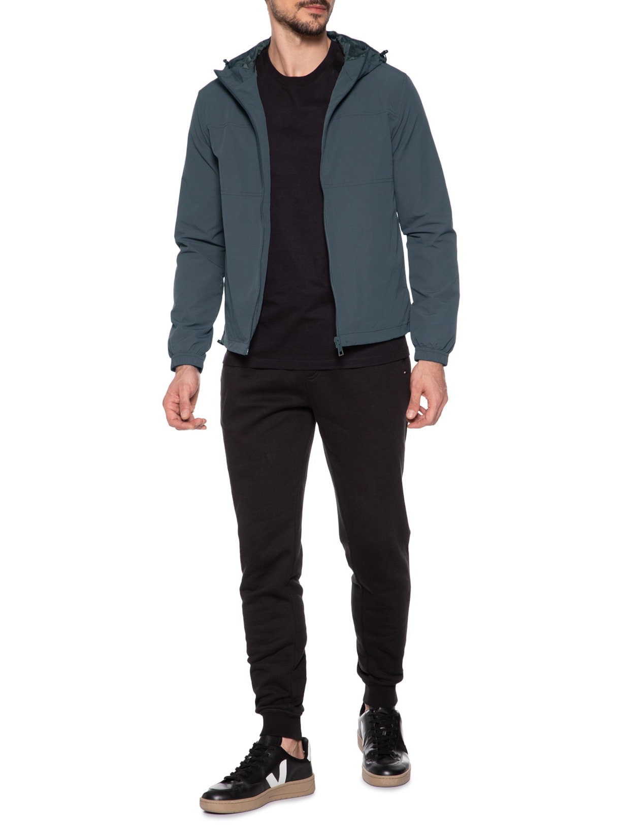 Jaqueta Masculina Ripstop Casual Cinza  '2 Essential