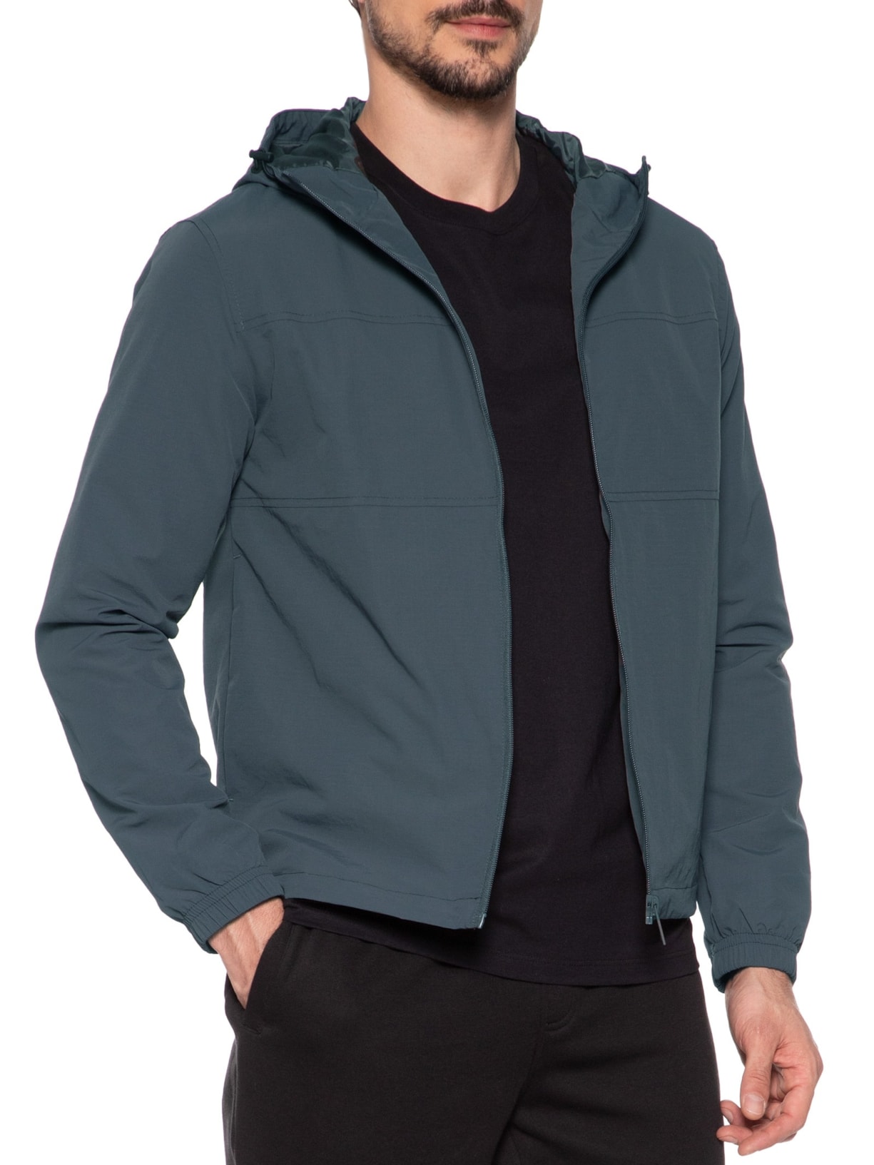 Jaqueta Masculina Ripstop Casual Cinza  '2 Essential