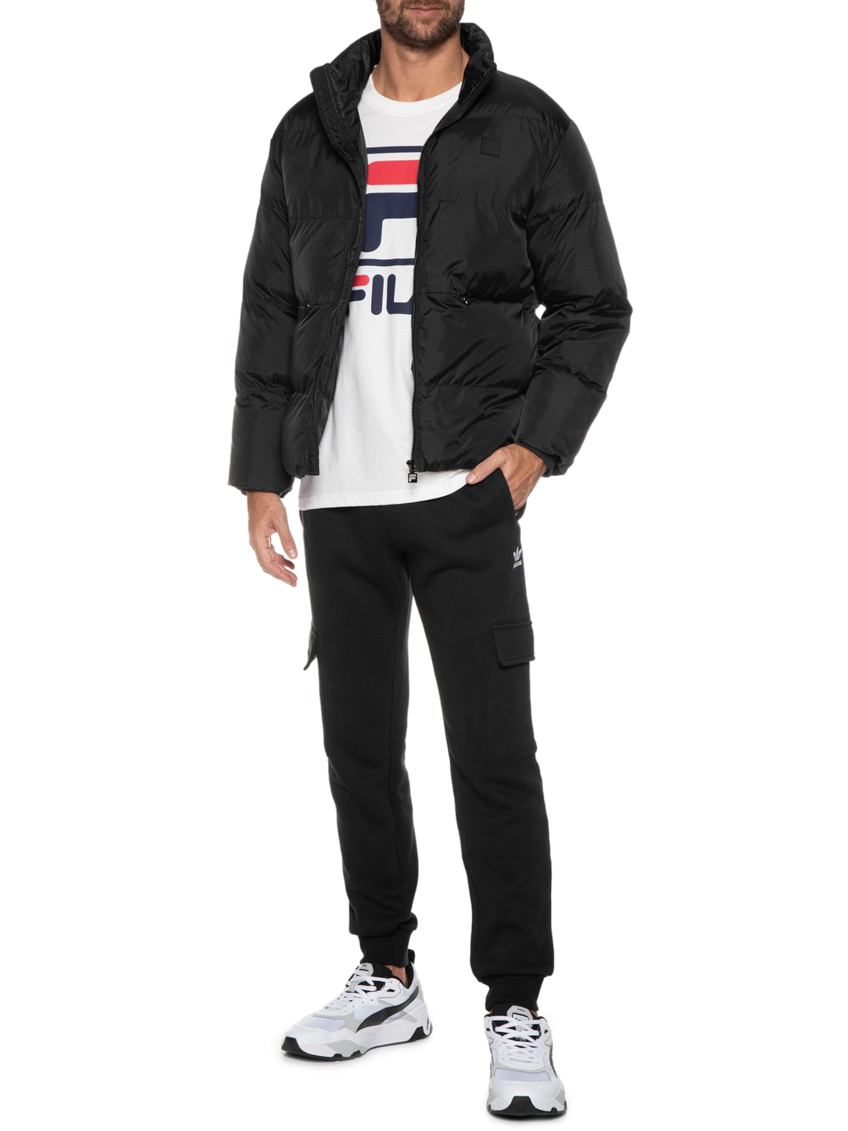 Jaqueta Masculina Round Preto Fila