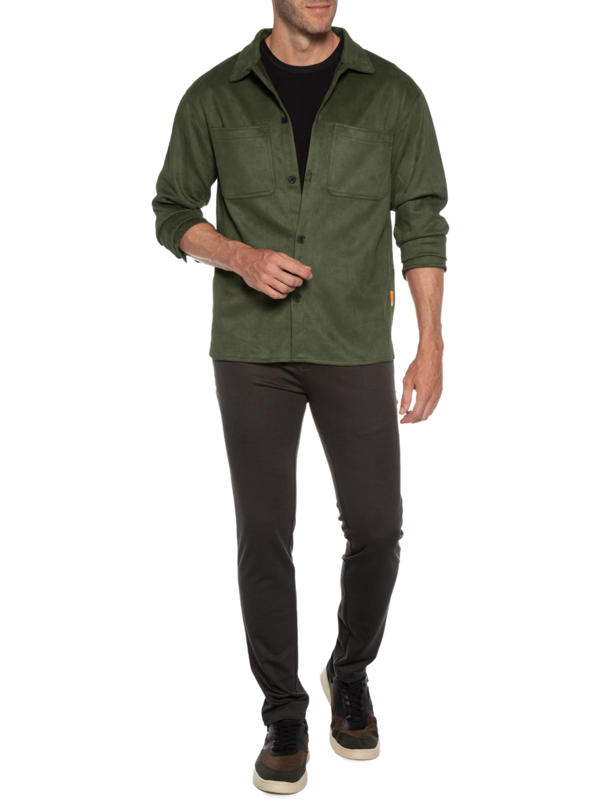 Jaqueta Masculina Shirt Lisa Suede Verde Jab