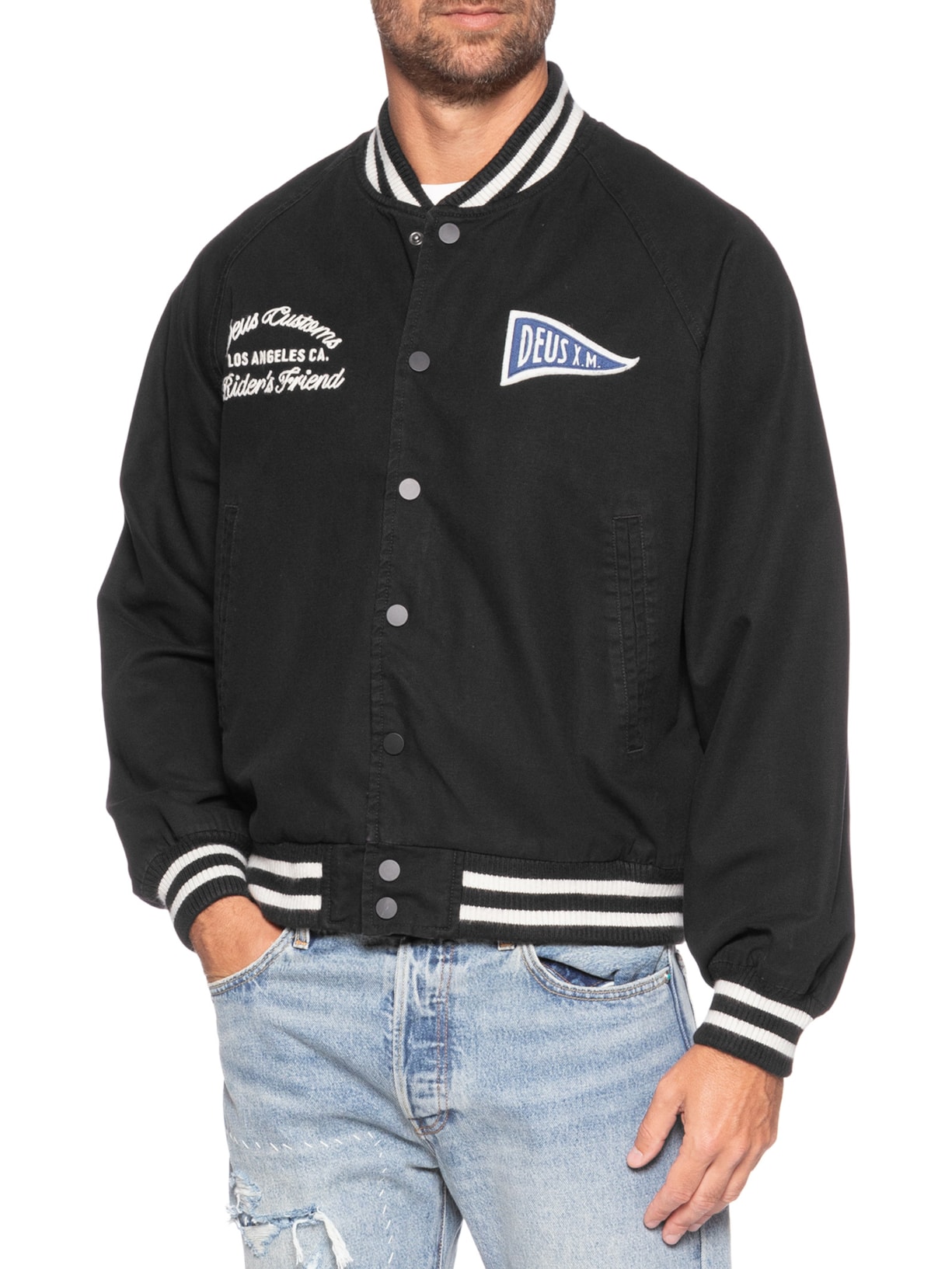 Jaqueta Masculina Stadium Preto Deus Ex Machina