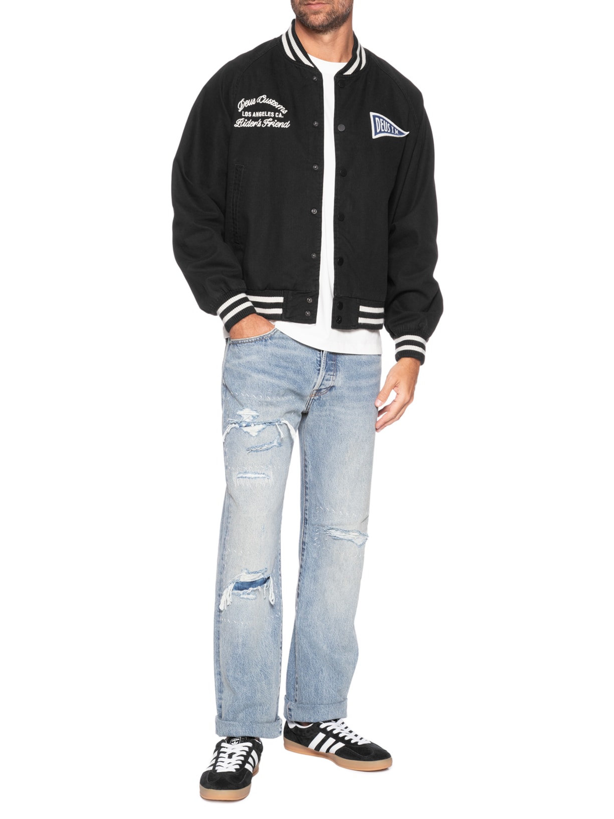 Jaqueta Masculina Stadium Preto Deus Ex Machina