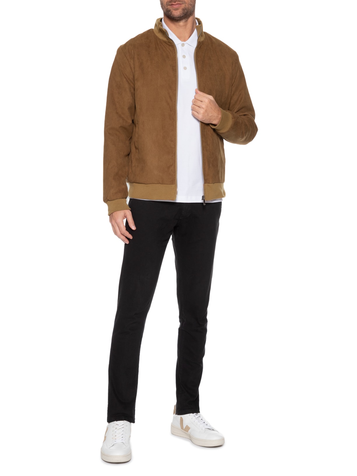 Jaqueta Masculina Suede Marrom '2 Essential