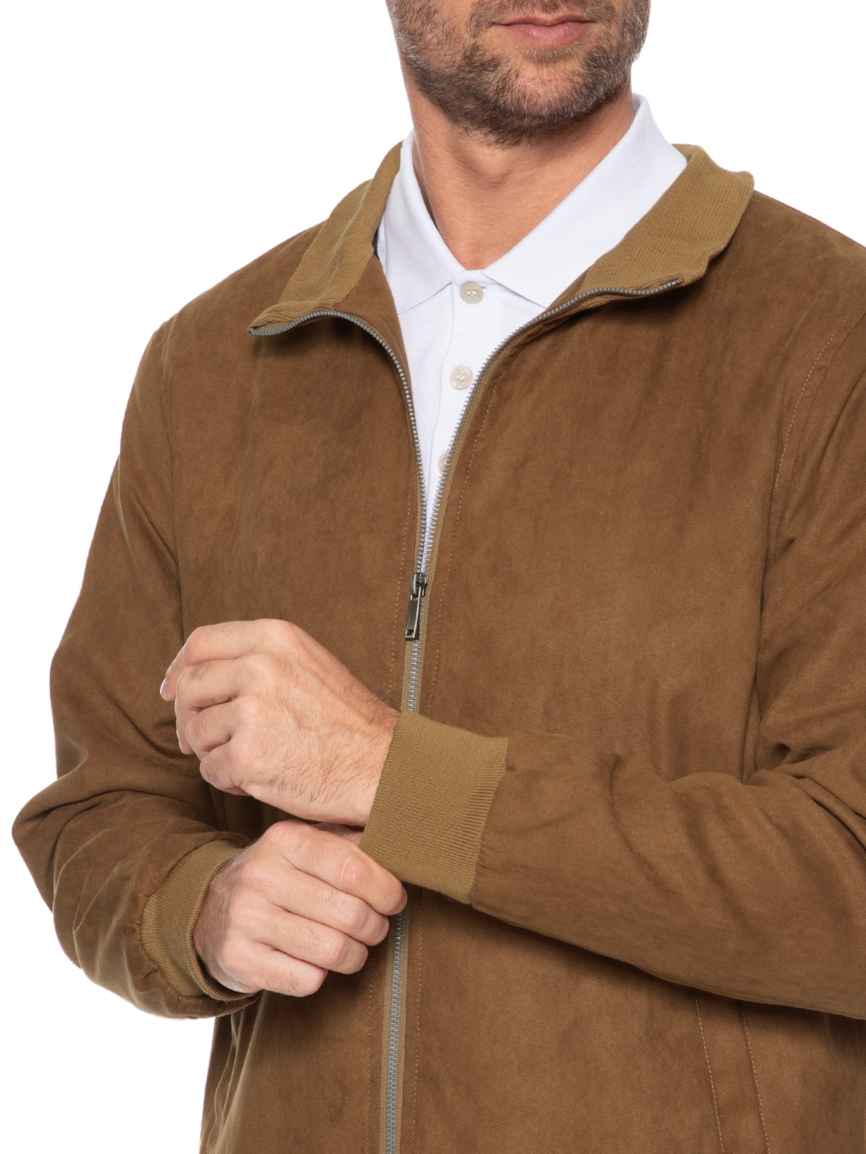 Jaqueta Masculina Suede Marrom '2 Essential