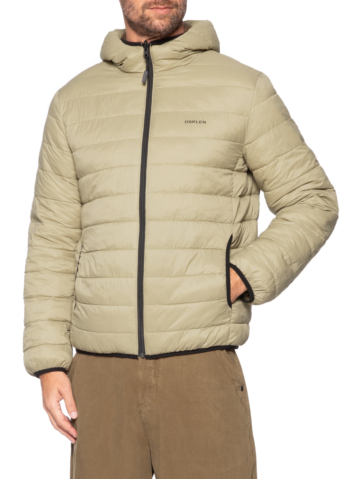 Jaqueta Masculina Superlight Hood Double Marrom Osklen