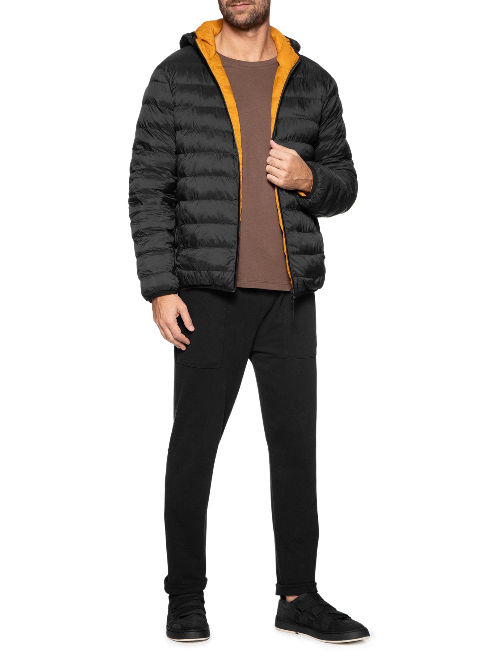 Osklen - Jaqueta Masculina Superlight Hood Double - Preto