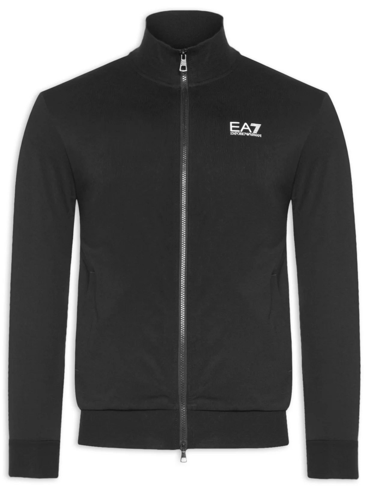 影emporio armani zipup knit jacket EA7 Emporio Armani - Jaqueta Masculina Sweatshirt - Preto