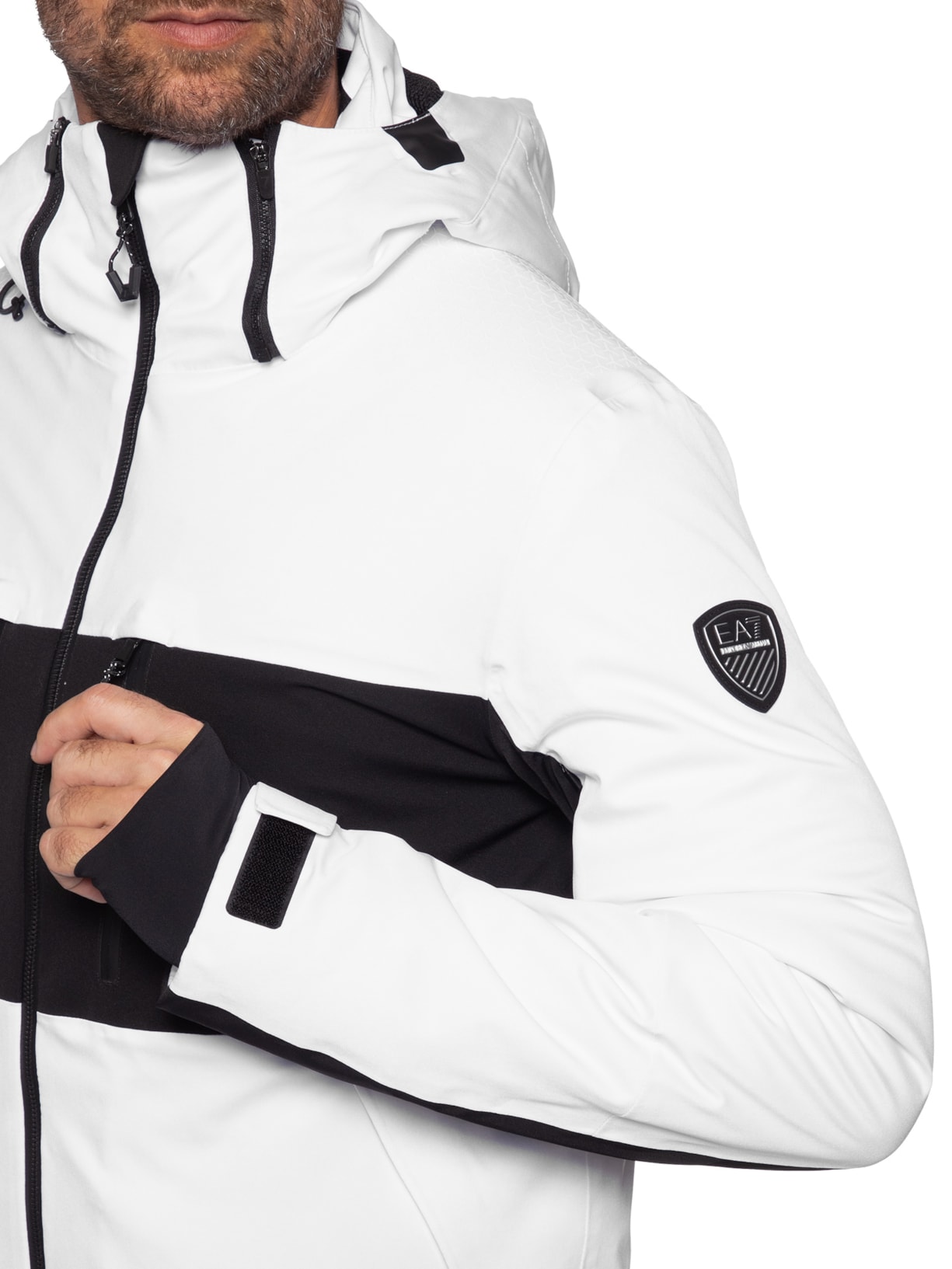 Jaqueta Masculina Technical Ski M Kitzbuhel Protectum7 Colorblock – Preto Ea7 Emporio Armani
