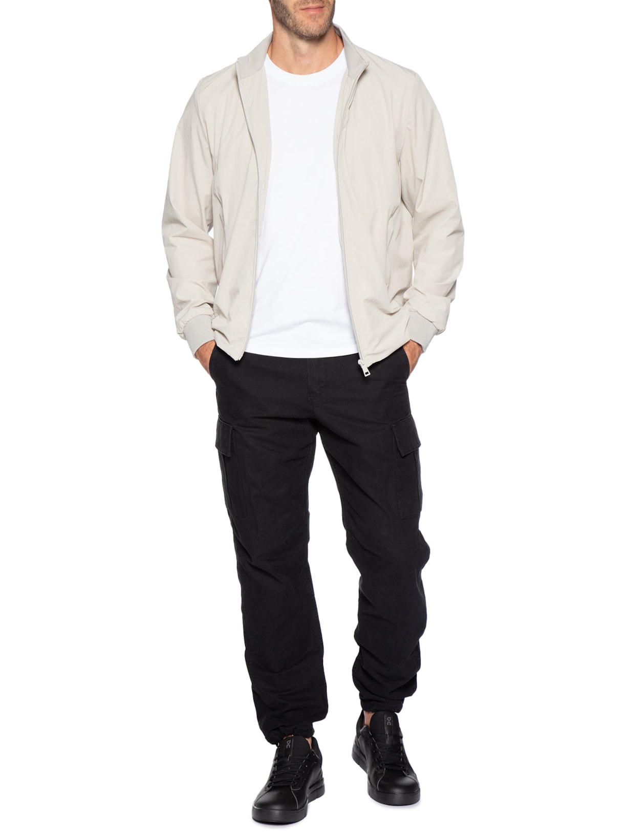 Jaqueta Masculina Tecido Tech Cinza Basiq Men