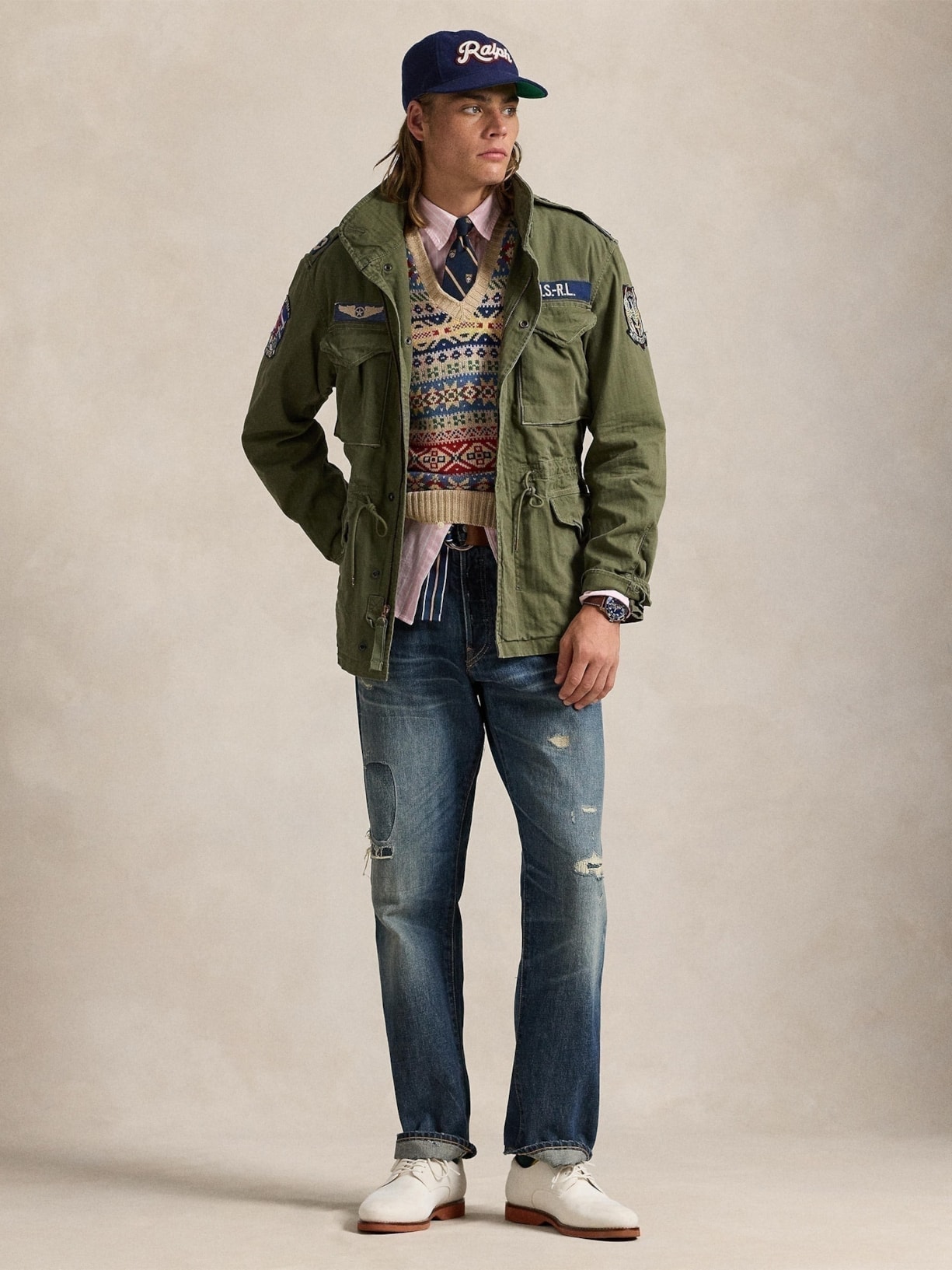 Jaqueta Masculina The Iconic Lined Field Verde Polo Ralph Lauren