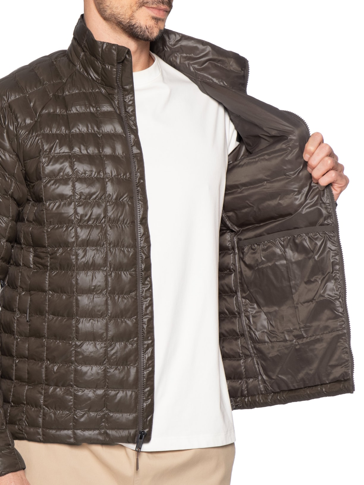 Jaqueta Masculina Thermoball Marrom The North Face