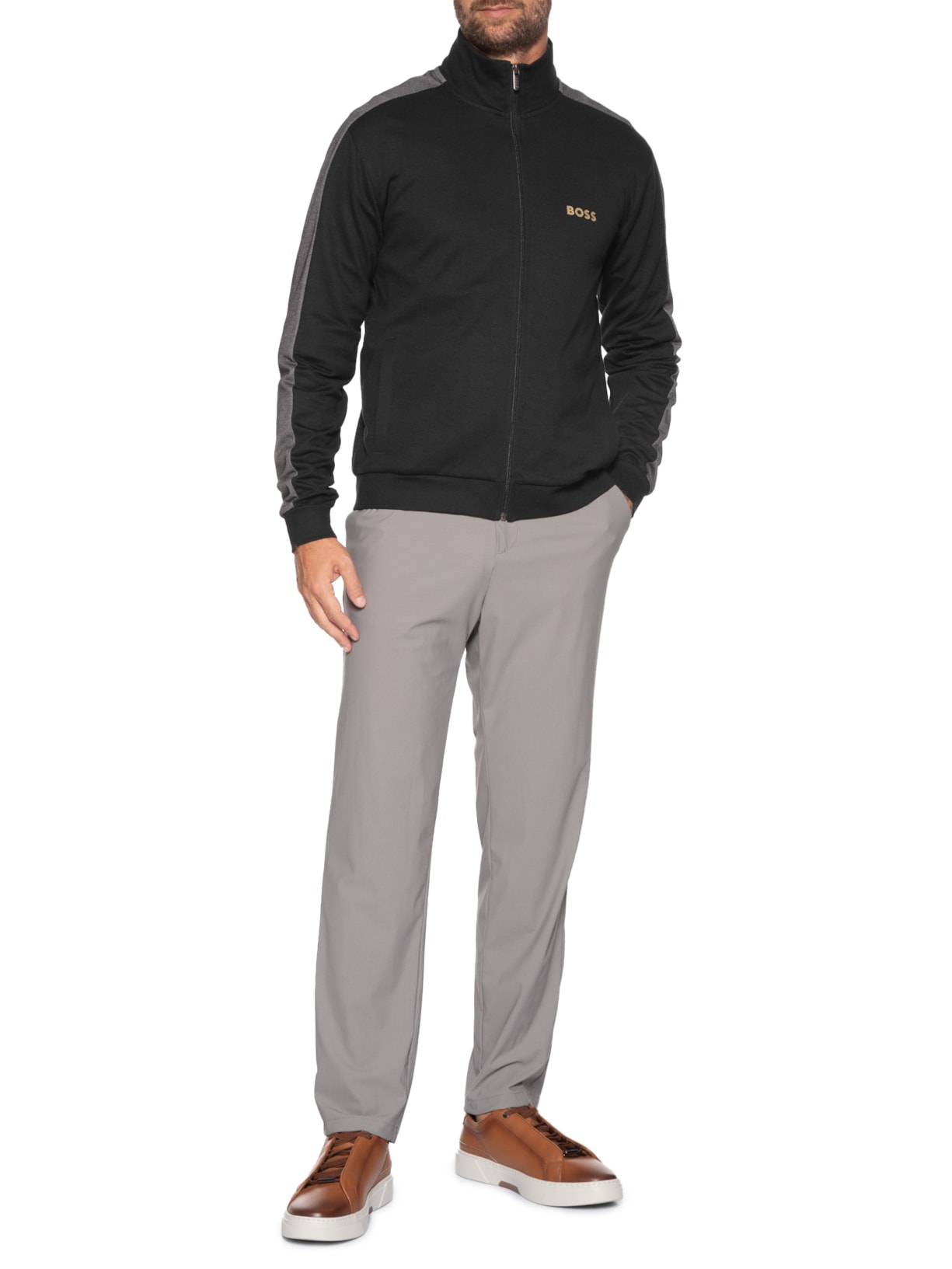 Jaqueta Masculina Tracksuit HBEU Preto Boss