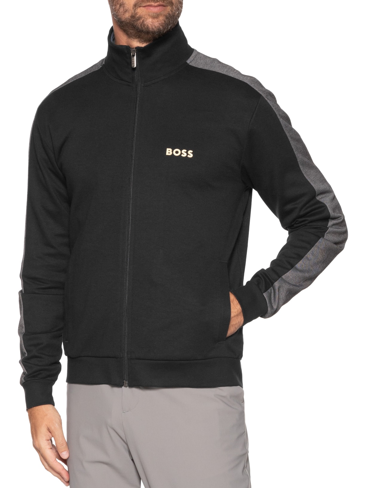 Jaqueta Masculina Tracksuit HBEU Preto Boss