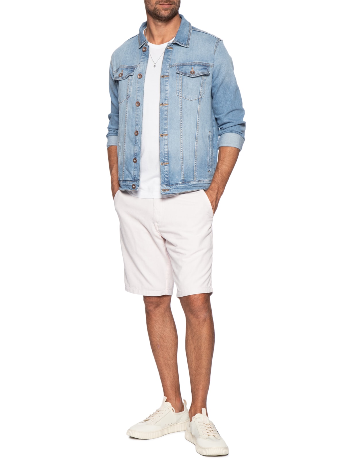 Jaqueta Masculina Trucker Jeans Max Azul Reserva