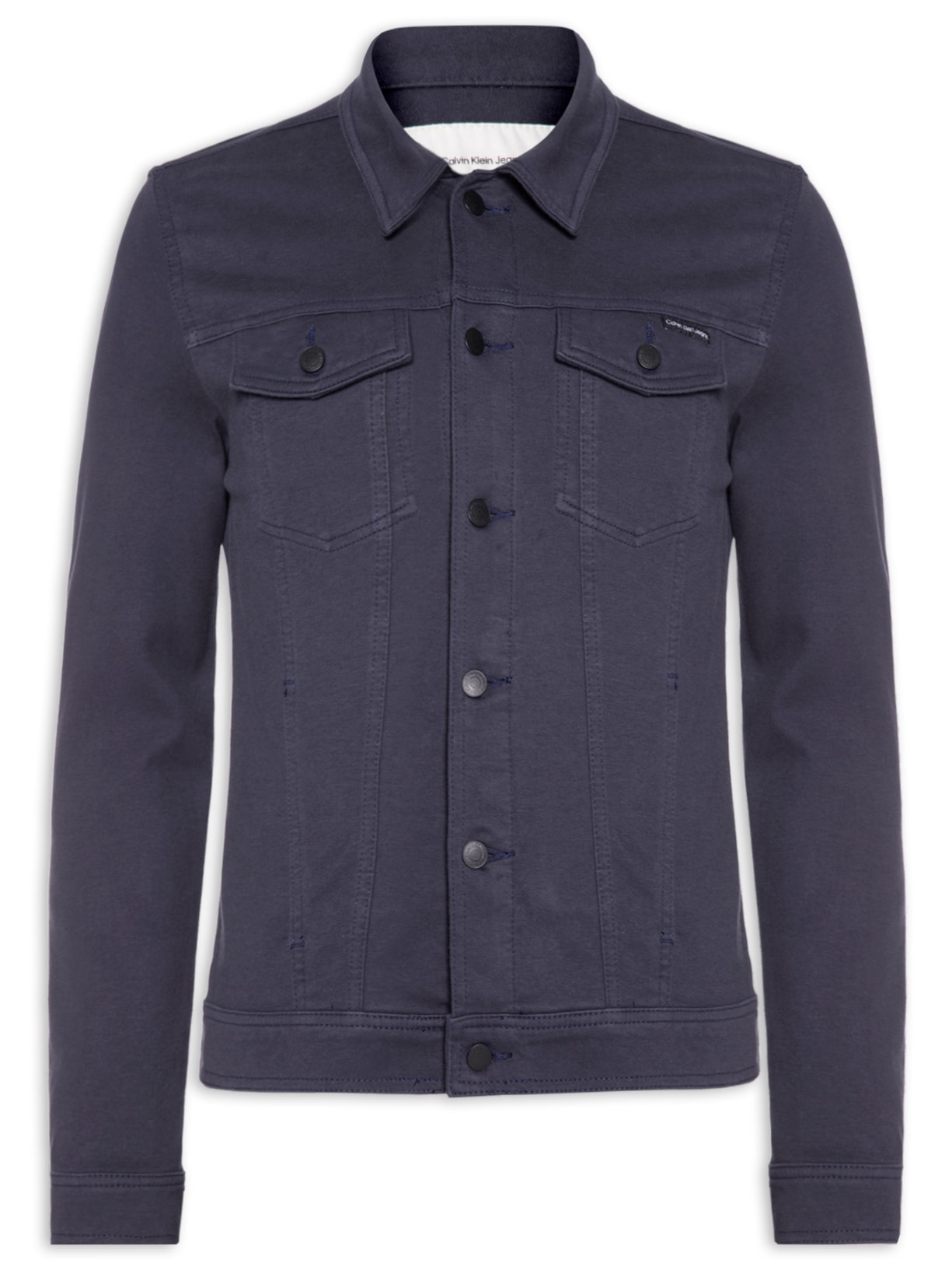 Jaqueta Masculina Trucker Moletom - Azul