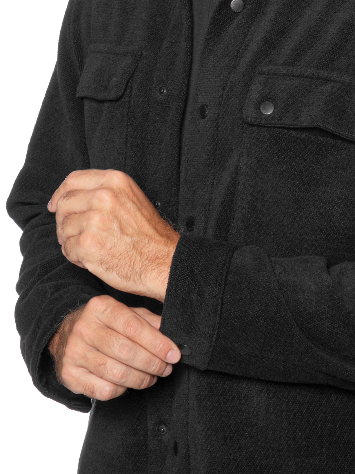 Jaqueta Masculina Tweed Cotton Texture Preto Osklen