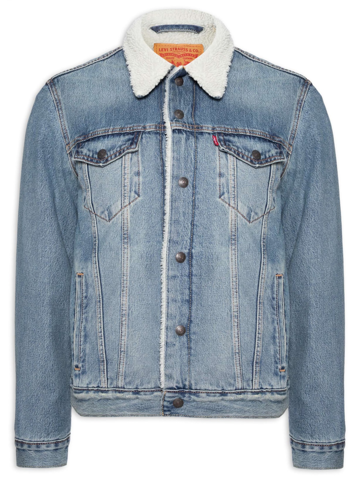 Jaqueta Masculina Type 3 Sherpa Trucker - Azul