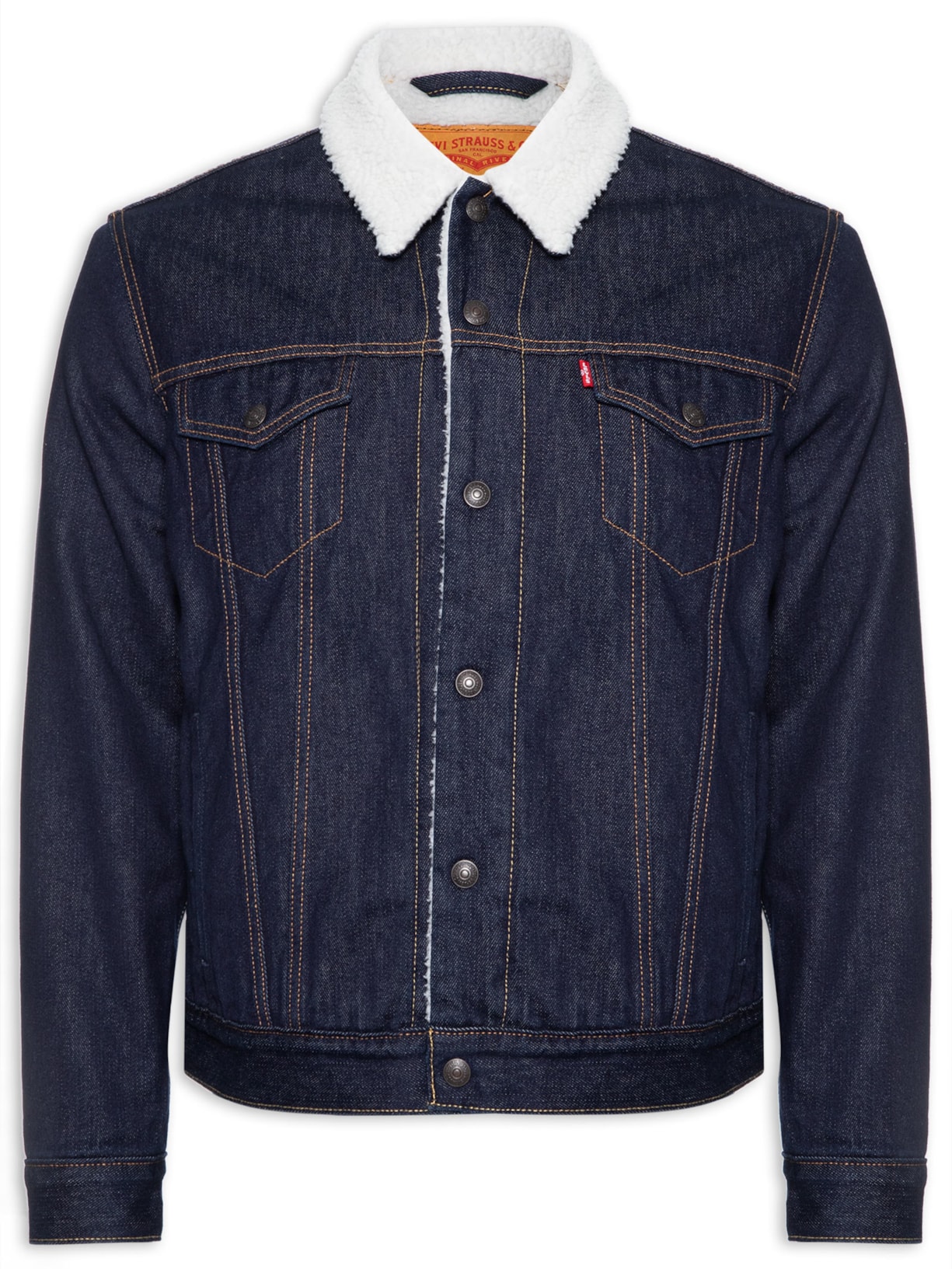 Jaqueta Masculina Type 3 Sherpa Trucker - Azul