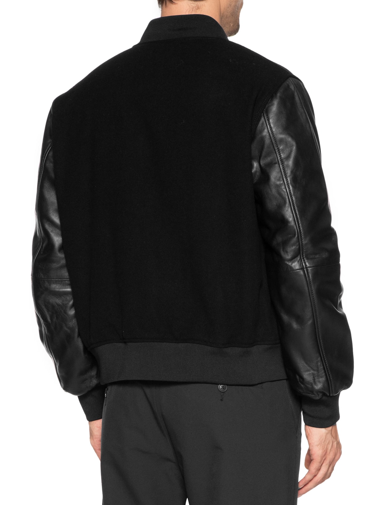 Jaqueta Masculina Varsity Mix Preto Just Cavalli