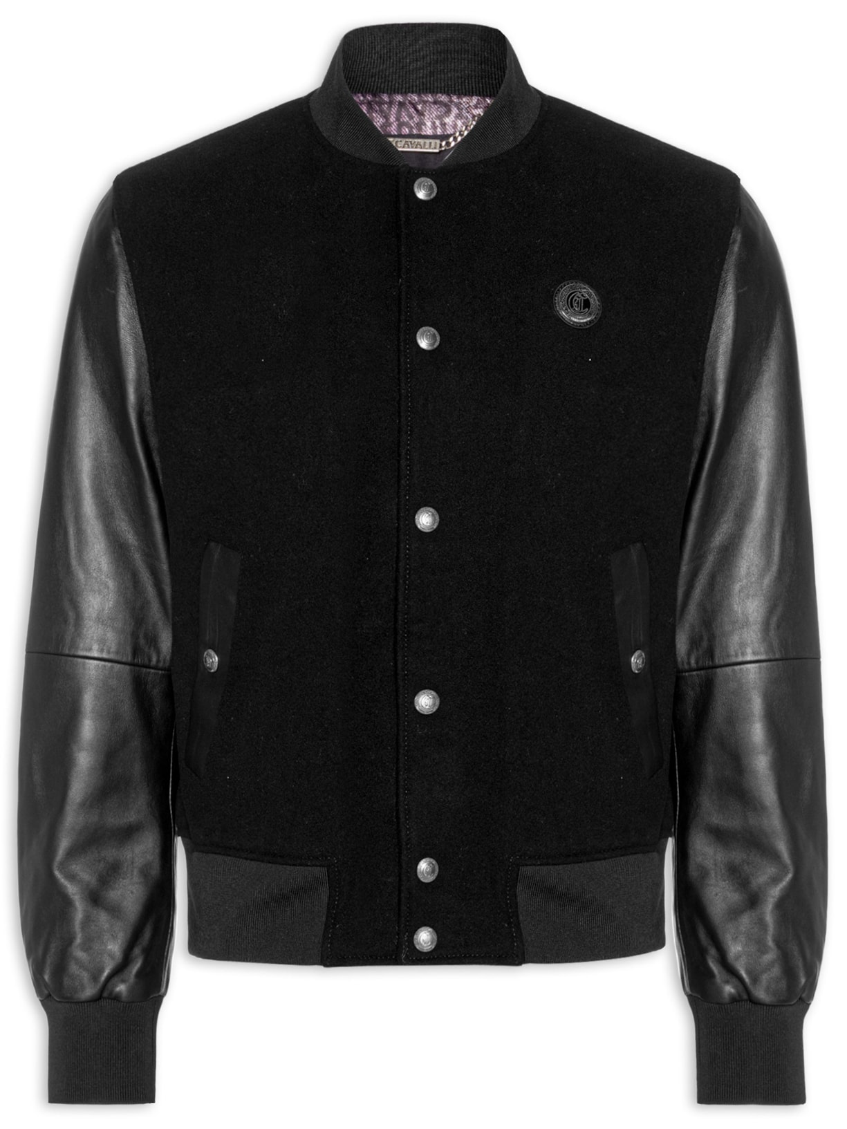 Jaqueta Masculina Varsity Mix - Preto