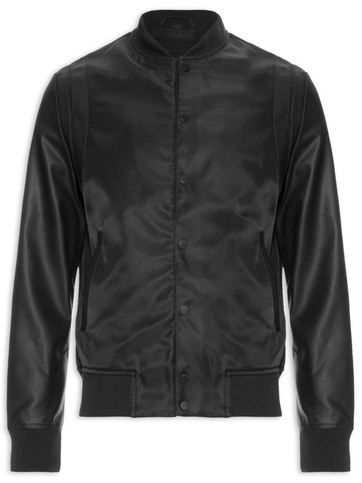 Jaqueta Masculina Varsity - Preto