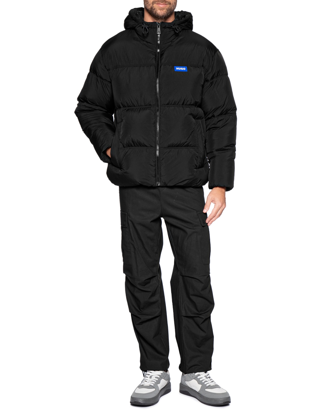 Jaqueta Masculina Water Repellent Padded Preto Hugo