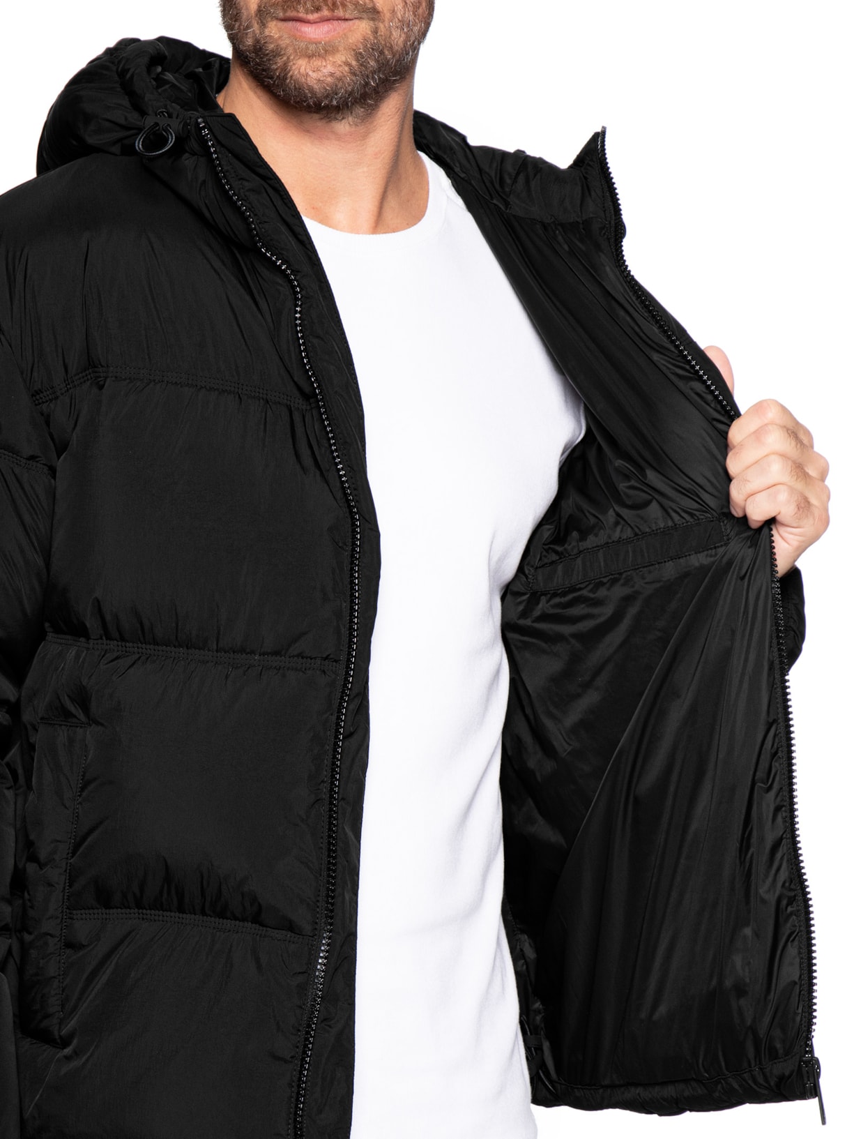 Jaqueta Masculina Water Repellent Padded Preto Hugo