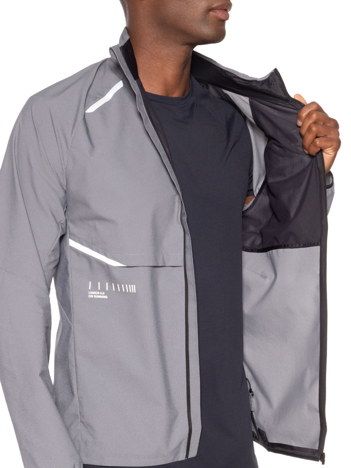 Jaqueta Masculina Weather Lumos Cinza On Running