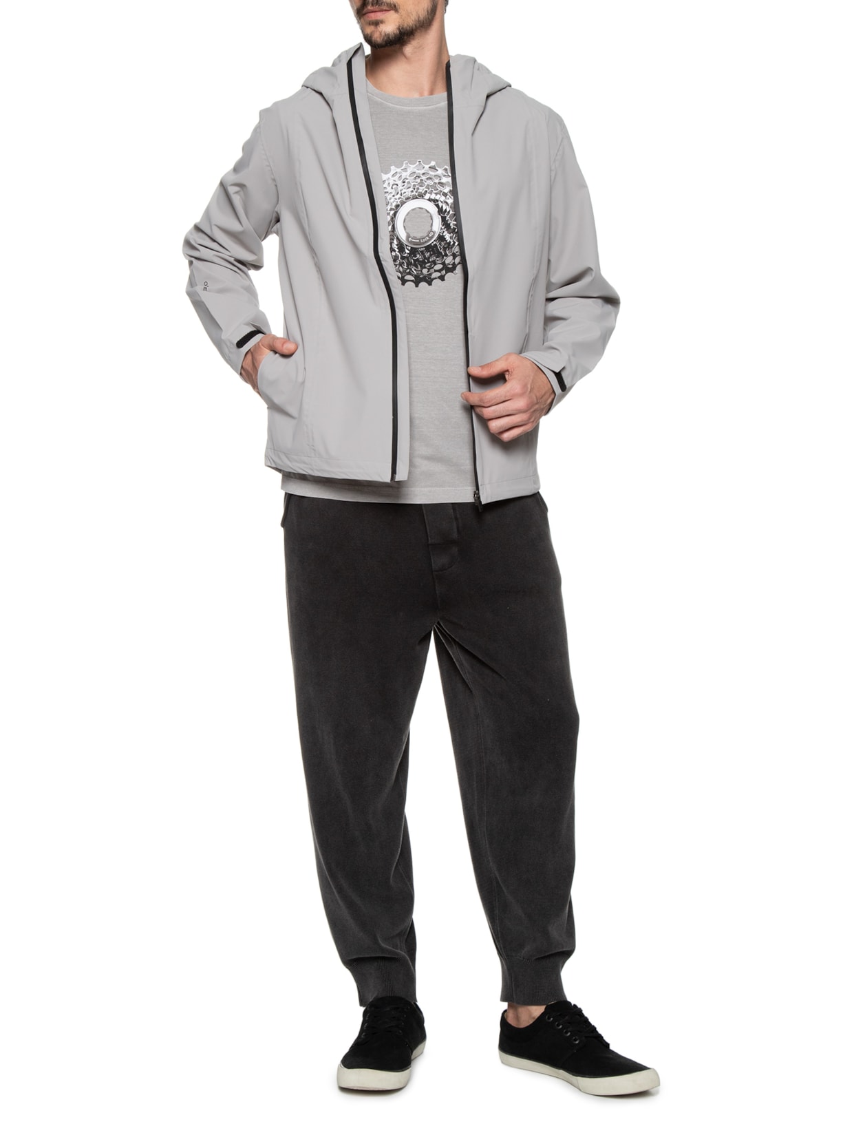 Osklen Jaqueta Masculina Weather Trkk Cinza