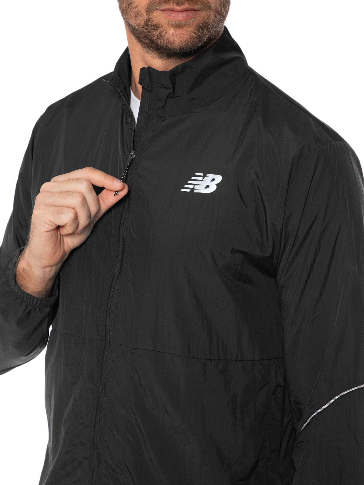 Jaqueta Masculina Windbreak Impact Run Preto New Balance