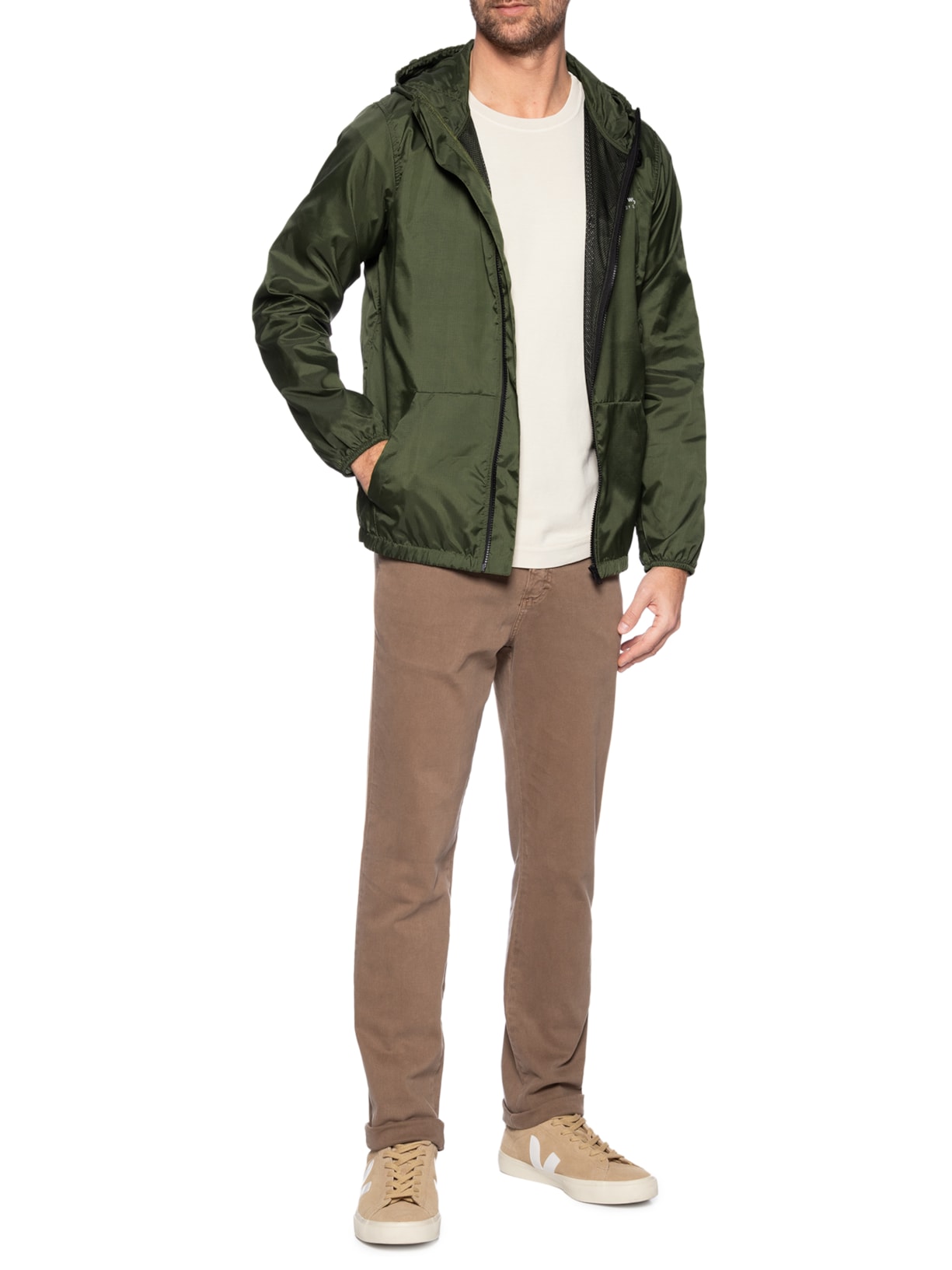 Jaqueta Masculina Windbreaker Ancient World Verde Austral