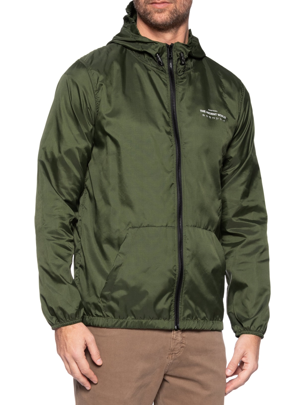 Jaqueta Masculina Windbreaker Ancient World Verde Austral