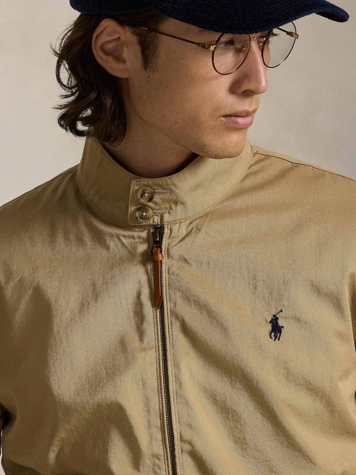 Jaqueta Masculina Windbreaker Lined Twill Marrom Polo Ralph Lauren