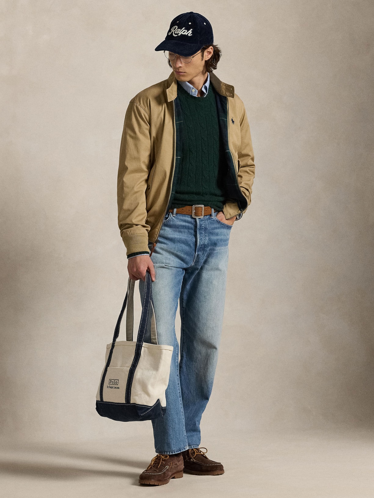 Jaqueta Masculina Windbreaker Lined Twill Marrom Polo Ralph Lauren