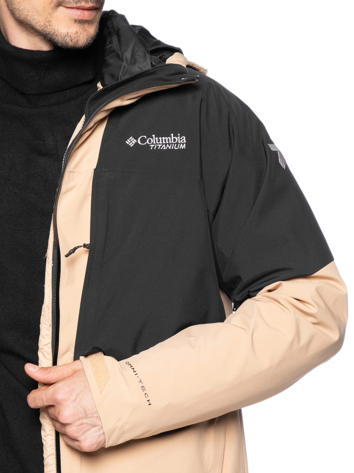 Jaqueta Masculina Winter District II Interchange Com Capuz Bege Columbia