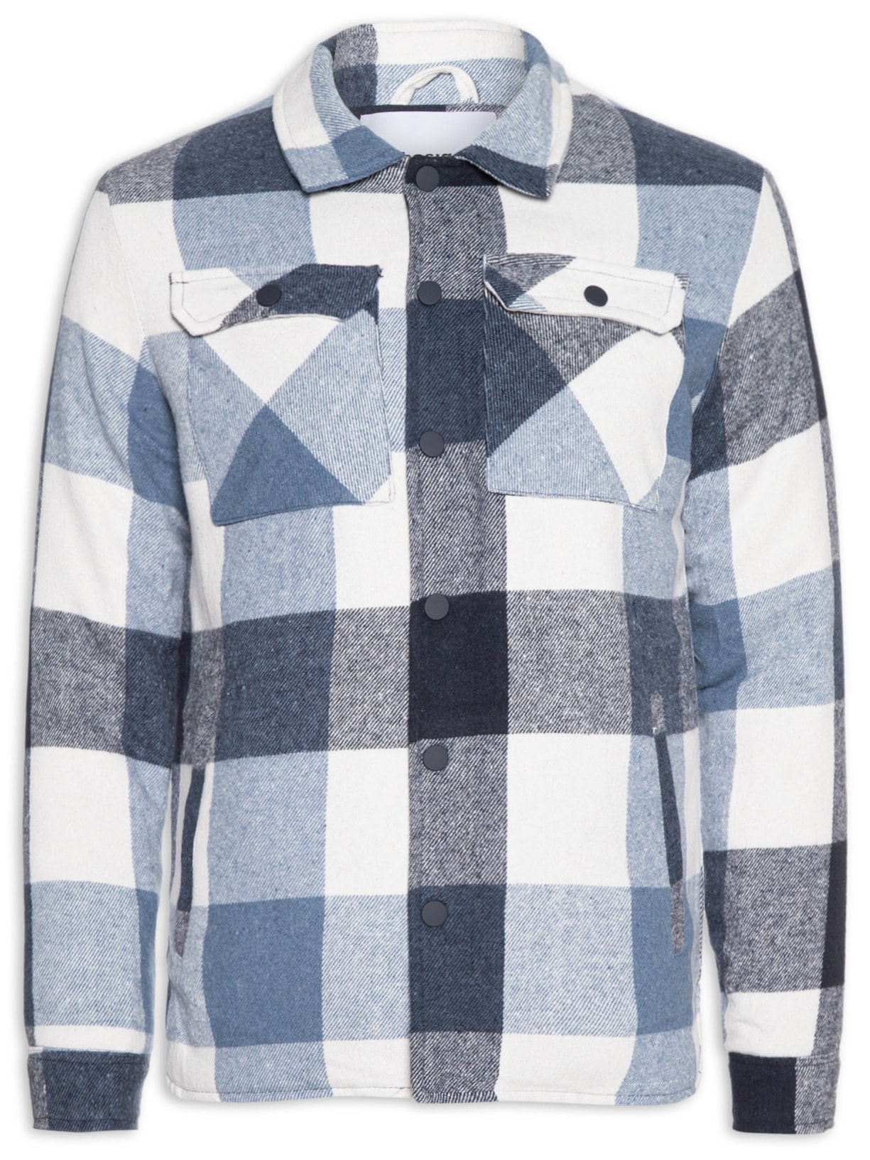 Jaqueta Masculina Xadrez Azul Basiq Men