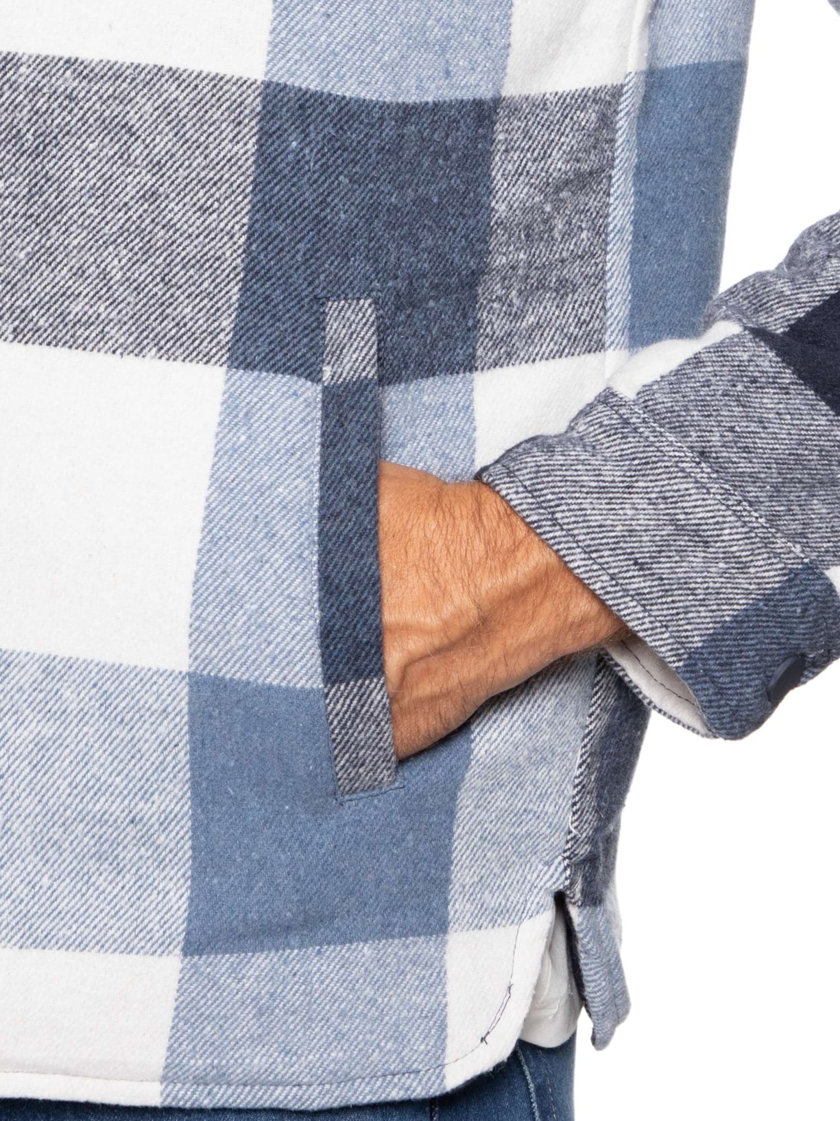 Jaqueta Masculina Xadrez Azul Basiq Men