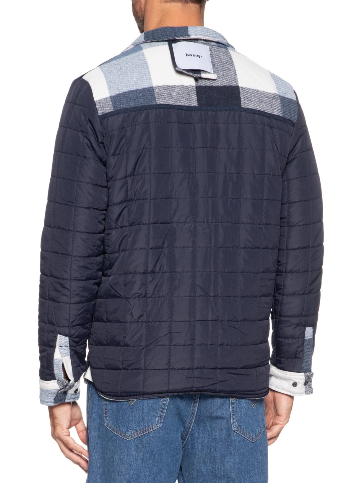 Jaqueta Masculina Xadrez Azul Basiq Men